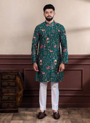 For A festive And Party Wear,Looking These Readymade Kurta With Payjama in Fine Colored.These Kurta is Fabricated On Cotton And Art Silk Bottom With Woven Checks Designer With Digital Printed.Buy Now.