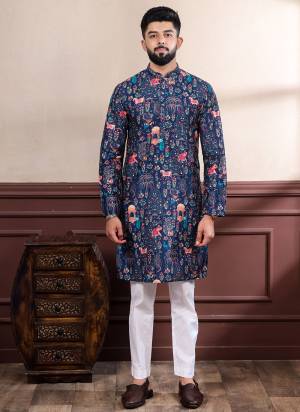 For A festive And Party Wear,Looking These Readymade Kurta With Payjama in Fine Colored.These Kurta is Fabricated On Cotton And Art Silk Bottom With Woven Checks Designer With Digital Printed.Buy Now.