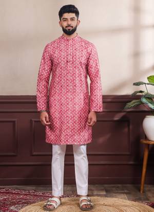 For A festive And Party Wear,Looking These Readymade Kurta With Payjama in Fine Colored.These Kurta is Fabricated On Cotton And Art Silk Bottom With Woven Checks Designer With Digital Printed.Buy Now.