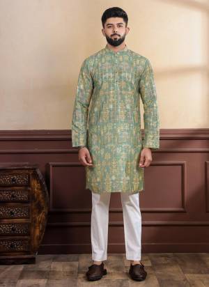 For A festive And Party Wear,Looking These Readymade Kurta With Payjama in Fine Colored.These Kurta is Fabricated On Cotton And Art Silk Bottom With Woven Checks Designer With Digital Printed.Buy Now.