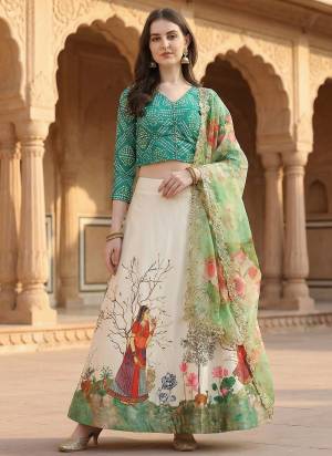 For A Fancy Designer Look,Grab These Lehenga Choli With Dupatta in Fine Colored.These Lehenga Are Satin Silk And Choli Are Silk And Dupatta Are Fabricated On Organza Pair.Its Beautified With Designer Digital Printed.