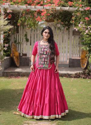 Looking These Navratri Wear Lehenga Choli in Fine Colored. These Lehenga Are Kora Cotton And Blouse Are Kora Cotton Fabricated. It is Beautified With Designer Kutchi Patch Work.