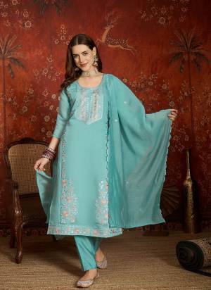 Garb These Suit in Fine Colored Pair With Bottom And Dupatta.These Top Are Mul Chanderi And Bottom Are Fabricated On Roman Silk Pair With Mul Chanderi Dupatta.Its Beautified With Designer Embroidery Work.