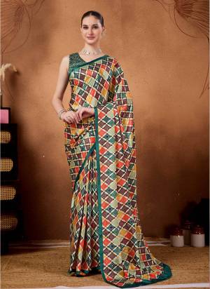 Looking These Party Wear Ready To Wear Saree in Fine Colored.These Saree Are Satin And Blouse is Satin Fabricated.Its Beautified With Designer Printed.