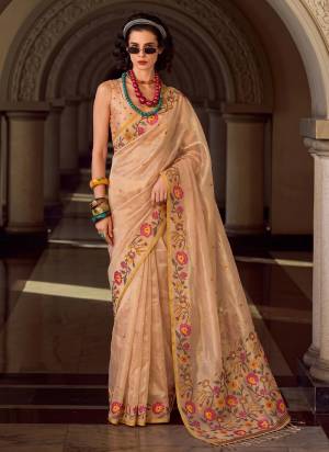 Garb These Fastive And Party Wear Saree in Fine Colored.These Saree And Blouse is Fabricated On Tissue Silk.Its Beautified With Designer Multy Thread Embroidery Work.
