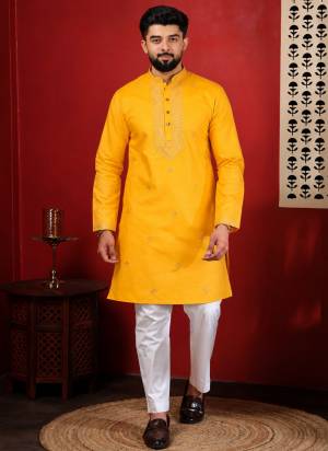 For A festive And Party Wear,Looking These Readymade Kurta With Payjama in Fine Colored.These Kurta is Fabricated On Cotton And Art Silk Bottom With Designer Embroidery Work.Buy Now.