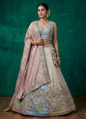 Attrective Looking This Party Wear Fine Color Fancy Heavy Designer Choli And Lahenga Fabriced On Organza And Dupatta Organza In Fabricated Beautified With Attrective Designer Sequance,Beads Embroidery Work. Buy Now.