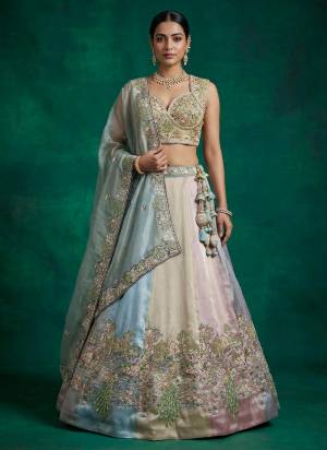 Attrective Looking This Party Wear Fine Color Fancy Heavy Designer Choli And Lahenga Fabriced On Organza And Dupatta Organza In Fabricated Beautified With Attrective Designer Sequance,Beads Embroidery Work. Buy Now.