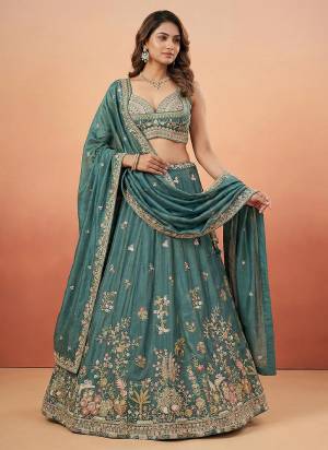 Attrective Looking This Party Wear Fine Color Fancy Heavy Designer Choli And Lahenga Fabriced On Tissue And Dupatta Tissue In Fabricated Beautified With Attrective Designer Sequance,Beads Embroidery Work. Buy Now.