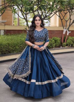 Looking These Party Wear Lehenga Choli With Dupatta in Fine Colored. These Lehenga Are Glory Satin And Blouse Are Glory Satin And Glory Satin Dupatta Fabricated. It is Beautified With Designer Jari,Sequance Embroidery Work.
