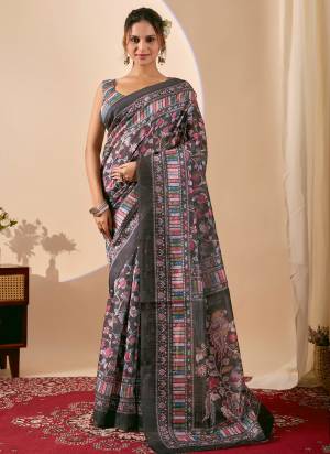 Looking These Party Wear Ready To Wear Saree in Fine Colored.These Saree Are Jute Silk And Blouse is Jute Silk Fabricated.Its Beautified With Designer Printed.