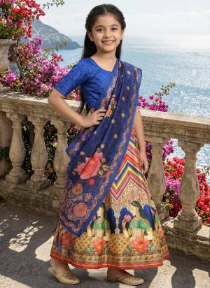 For A Fancy Designer Look,Grab These Lehenga Choli With Dupatta in Fine Colored.These Lehenga Are Satin Silk And Choli Are Silk And Dupatta Are Fabricated On Silk Pair.Its Beautified With Designer Digital Printed.