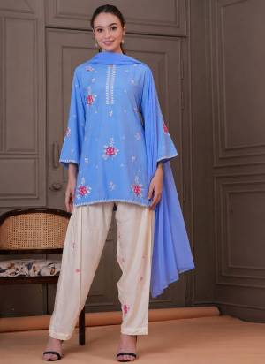 Garb These Suit in Fine Colored Pair With Bottom And Dupatta.These Top Are Cotton And Bottom Are Fabricated On Cotton Pair With Nazmin Dupatta.Its Beautified With Designer Embroidery Work.