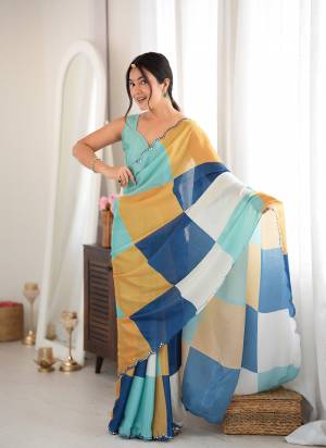 Attractive These Party Wear Saree in Fine Colored.These Saree Are Chinon And Blouse is Chinon Fabricated.Its Beautified With Designer Digital Printed With Mirror Cut Work Border.