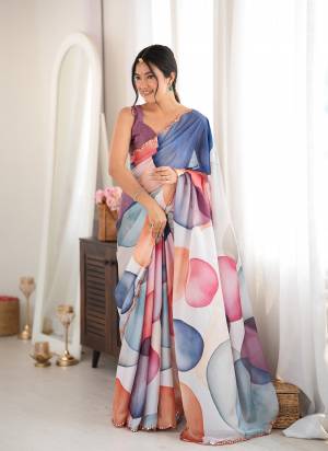 Attractive These Party Wear Saree in Fine Colored.These Saree Are Chinon And Blouse is Chinon Fabricated.Its Beautified With Designer Digital Printed With Mirror Cut Work Border.