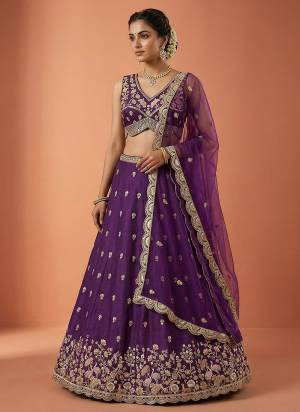 Garb This Party Wear Fine Color Fancy Heavy Designer Choli And Lahenga Fabriced On Chinon Silk And Dupatta Net In Fabricated Beautified With Attrective Designer Sequance,Moti Embroidery Work. Buy Now.
