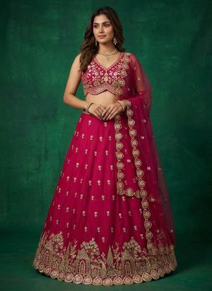 Garb This Party Wear Fine Color Fancy Heavy Designer Choli And Lahenga Fabriced On Chinon Silk And Dupatta Net In Fabricated Beautified With Attrective Designer Sequance,Moti Embroidery Work. Buy Now.