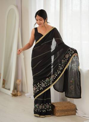 Attractive These Party Wear Saree in Fine Colored.These Saree Are Star Georgette And Blouse is Star Georgette Fabricated.Its Beautified With Designer Multy Thread Embroidery,Beads Pipe Work.