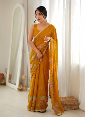 Attractive These Party Wear Saree in Fine Colored.These Saree Are Star Georgette And Blouse is Star Georgette Fabricated.Its Beautified With Designer Multy Thread Embroidery,Beads Pipe Work.