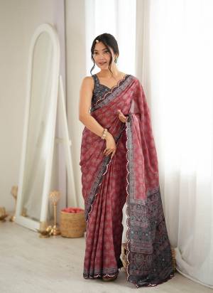 Looking These Party Wear Saree in Fine Colored.These Saree Are Chinon And Blouse is Chinon Fabricated.Its Beautified With Designer Digital Printed With Mirror Cut Work Border.