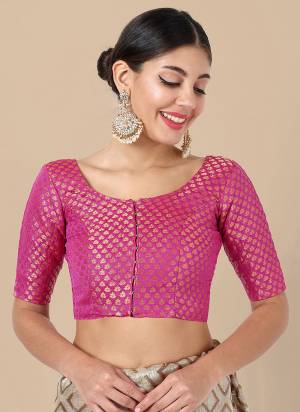 Attrctive These Beautiful Colored Readymade Blouse.Its Fabricated On Banarasi Silk Come With Jacquard Weaving Designer.Buy Now.