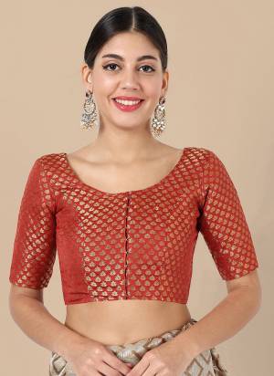 Attrctive These Beautiful Colored Readymade Blouse.Its Fabricated On Banarasi Silk Come With Jacquard Weaving Designer.Buy Now.