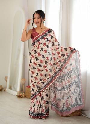 Looking These Party Wear Saree in Fine Colored.These Saree Are Chinon And Blouse is Chinon Fabricated.Its Beautified With Designer Digital Printed With Mirror Cut Work Border.