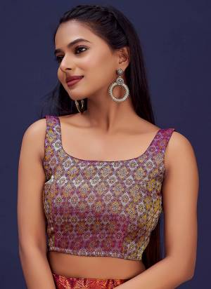Grab These Beautiful Colored Readymade Blouse.Its Fabricated On Banarasi Silk  With Jacquard Weaving Designer.Buy Now.