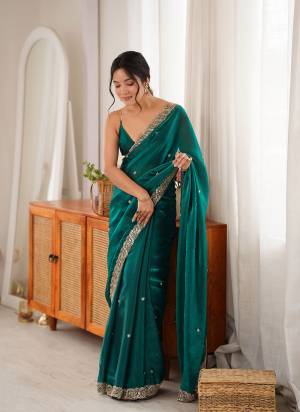 Looking These Fancy Party Wear Saree in Fine Colored.These Saree Are Fendy Satin And Blouse is Fendy Satin Fabricated.Its Beautified With Beads,Pearl Embroidery Work.