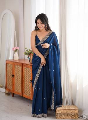 Looking These Fancy Party Wear Saree in Fine Colored.These Saree Are Fendy Satin And Blouse is Fendy Satin Fabricated.Its Beautified With Beads,Pearl Embroidery Work.