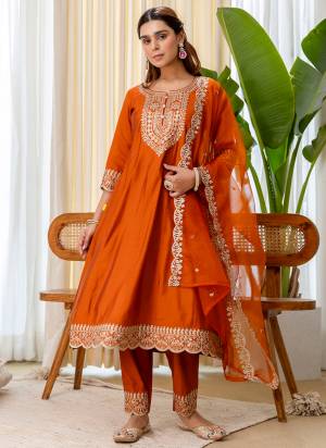 Attractive These Beautiful Readymade Suits With Dupatta.These Suit is Fabricated On Top Are Silk Blend And Bottom Are Silk Blend And Silk Blend Dupatta .Its Beautified With Designer Embroidery Work.