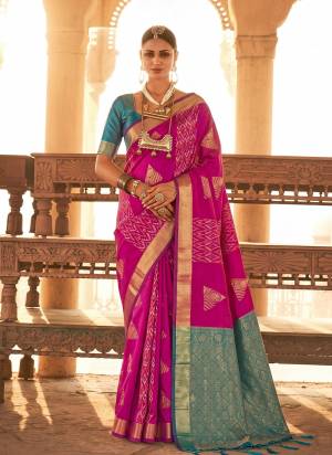 Garb These Fastive And Party Wear Saree in Fine Colored.These Saree And Blouse is Fabricated On Soft Silk.Its Beautified With Weaving Designer.