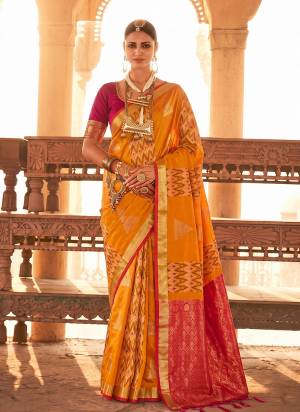 Garb These Fastive And Party Wear Saree in Fine Colored.These Saree And Blouse is Fabricated On Soft Silk.Its Beautified With Weaving Designer.