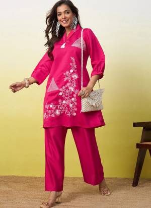 Attractive These Beautiful Party Wear Readymade Co Ord Top With Bottom.These Dress is Fabricated On Top And Bottom Are Viscose Rayon.Its Beautified With Designer Embroidery Work.