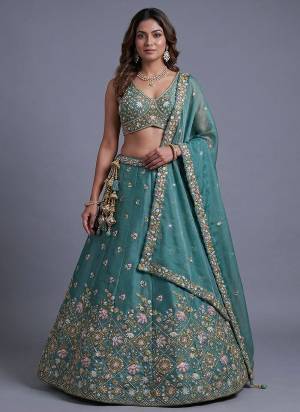 Looking This Party Wear Fine Color Fancy Heavy Designer Choli And Lahenga Fabriced On Tissue And Dupatta Tissue In Fabricated Beautified With Attrective Designer Sequance,Beads Embroidery Work. Buy Now.