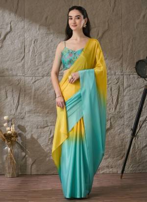 Looking These Party Wear Ready To Wear Saree in Fine Colored.These Saree Are Satin And Blouse is Art Silk Fabricated.Its Beautified With Pedding Color Designer With Printed Blouse.