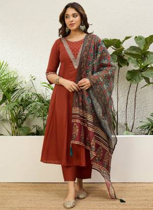Garb These Beautiful Readymade Suits With Dupatta.These Suit is Fabricated On Top Are Jio Cotton And Bottom Are Jio Cotton And Muslin Dupatta .Its Beautified With Designer Embroidery Work.