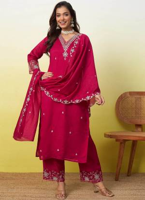 Garb These Beautiful Readymade Suits With Dupatta.These Suit is Fabricated On Top Are Vichitra And Bottom Are Vichitra And Vichitra Dupatta .Its Beautified With Designer Embroidery Work.
