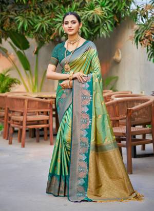 Looking These Fastive And Party Wear Saree in Fine Colored.These Saree And Blouse is Fabricated On Soft Silk.Its Beautified With Woven Jacquard Designer.