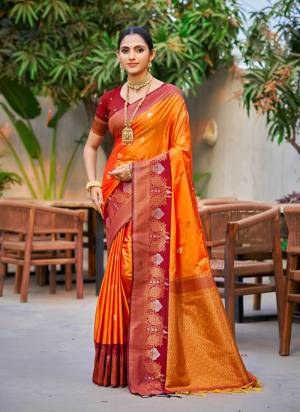 Looking These Fastive And Party Wear Saree in Fine Colored.These Saree And Blouse is Fabricated On Soft Silk.Its Beautified With Woven Jacquard Designer.