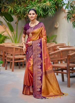 Looking These Fastive And Party Wear Saree in Fine Colored.These Saree And Blouse is Fabricated On Soft Silk.Its Beautified With Woven Jacquard Designer.