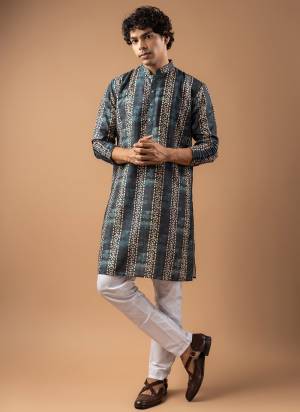 For A Festive And Party Wear,Attractive These Readymade Kurta With Payjama in Fine Colored.These Kurta is Fabricated On Chickoo Polo And Art Silk Bottom With Woven Patta Designer With Printed.Buy Now.