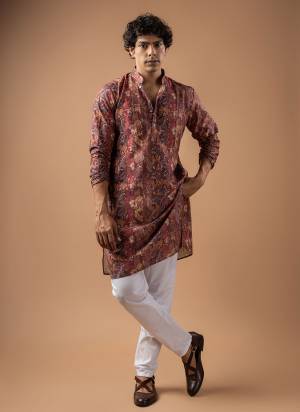 For A Festive And Party Wear,Attractive These Readymade Kurta With Payjama in Fine Colored.These Kurta is Fabricated On Chickoo Polo And Art Silk Bottom With Woven Patta Designer With Printed.Buy Now.