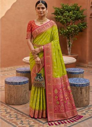 Looking These Party Wear Saree in Fine Colored.These Saree Are Soft Silk And Blouse is Fabricated On Soft Silk.Its Beautified With Weaving Jari Designer.