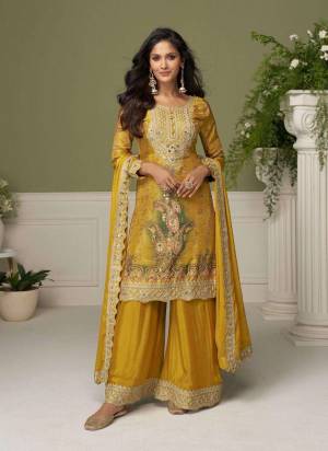 Looking These Party Wear Free Size Stitched Plazzo Suit in Fine Colored Pair With Dupatta.These Top And Dupatta Are Chinon And Bottom Are Chinon.Its Beautified With Heavy Designer Printed With Embroidery,Hand Work.