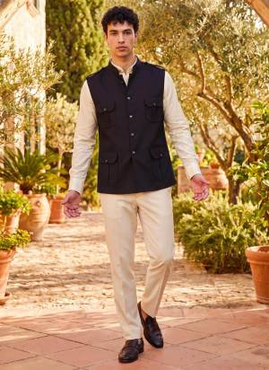 Looking These Party Wear Mans Wear Nehru Jacket wearing this fashionable. This Jacket Are Prime Jute Fabriced With Sold Designer.