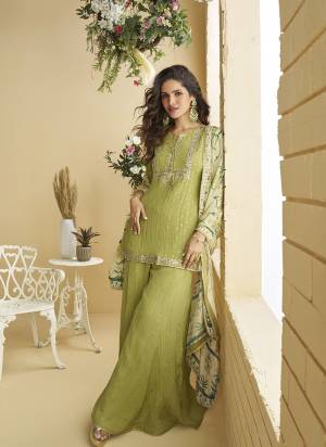 Looking These Fancy Party Wear Free Size Stitched Plazzo Suit in Fine Colored Pair.These Top And Bottom Are Chinon And Pair With Chinon Dupatta Fabric.Its Beautified With Heavy Designer Embroidery Work.