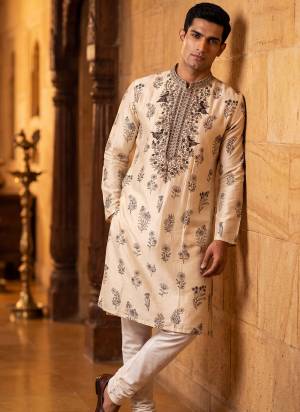 Looking These Party Wear Mans Wear Kutra Payjama wearing this fashionable. Tailored Kurta Are Roman Silk And Payjama Cotton finest Fabriced With Designer Embroidery Work.