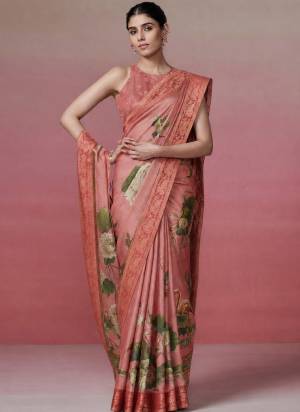 Garb These Fancy Party Wear Saree in Fine Colored.These Saree Are Kanjivaram And Blouse is Kanjivaram Fabricated.Its Beautified With Woven Border Designer With Printed.