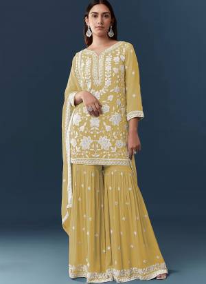 Attractive These Party Wear Designer Sharara Suit in Fine Colored.These Top Are Georgette And Dupatta Are Fabricated On Georgette Pair With Georgette Bottom.Its Beautified With Santoon Inner.Its Beautified With Heavy Designer Embroidery Work.